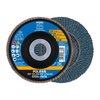 Pferd 5" x 7/8" A.H. POLIFAN® Flap Disc - Z PSF STEELOX, Zirconia, 40 Grit, Flat 63011